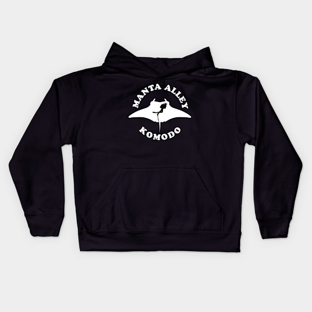 Manta Ray Scuba Diving - Komodo National Park, Manta Alley Kids Hoodie by TMBTM